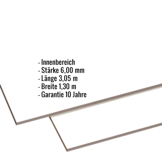 HPL Platte | Innen | 6 mm | Reinweiß | 3,05 x 1,30 m #2