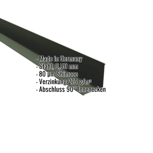Innenecke | 11,5 cm x 11,5 cm x 2,00 m | Stahl 0,50 mm | 80 µm Shimoco | 6020 - Chromoxidgrün #2