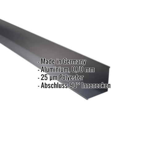 Innenecke | 11,5 cm x 11,5 cm x 2,00 m | Aluminium 0,70 mm | 25 µm Polyester | 7016 - Anthrazitgrau #2