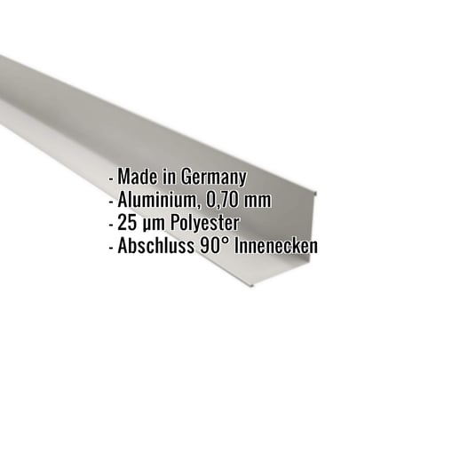 Innenecke | 11,5 cm x 11,5 cm x 2,00 m | Aluminium 0,70 mm | 25 µm Polyester | 9006 - Weißaluminium #2