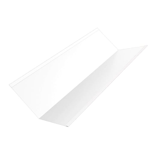 Kehlblech | 19,5 cm x 19,5 cm x 2,00 m | Stahl 0,50 mm | 25 µm Polyester | 9010 - Reinweiß #1