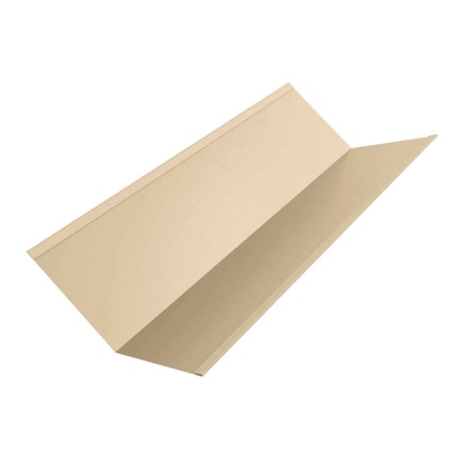 Kehlblech | 19,5 cm x 19,5 cm x 2,00 m | Stahl 0,75 mm | 25 µm Polyester | 1015 - Hellelfenbein #1