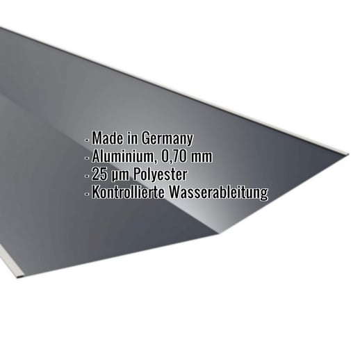 Kehlblech | 490 x 49 cm | Aluminium 0,70 mm | 25 µm Polyester | 7016 - Anthrazitgrau #2