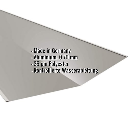 Kehlblech | 490 x 49 cm | Aluminium 0,70 mm | 25 µm Polyester | 9007 - Graualuminium #2