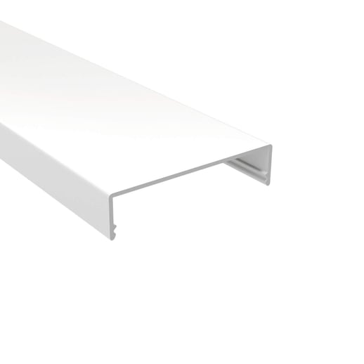 Klemmdeckel | Für DUO Profil | Aluminium | Weiß | Länge 2,00 m #1