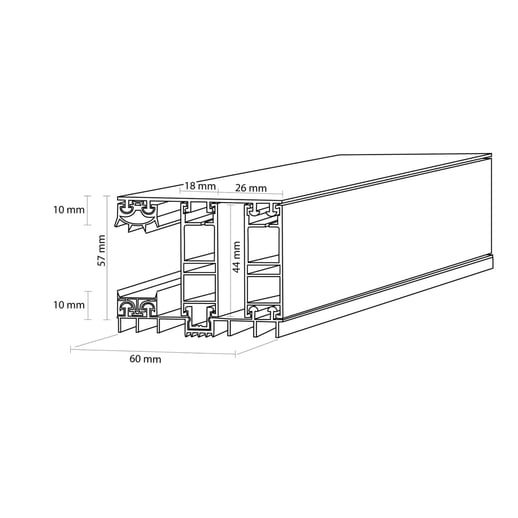 Mendiger | Randprofil | 25 mm | Thermo/Thermo | Aluminium | Blank | 5,00 m #3
