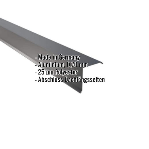 Ortgangwinkel | 11,5 x 11,5 cm | Aluminium 0,70 mm | 25 µm Polyester | 7016 - Anthrazitgrau #2