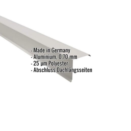 Ortgangwinkel | 11,5 x 11,5 cm | Aluminium 0,70 mm | 25 µm Polyester | 9006 - Weißaluminium #2