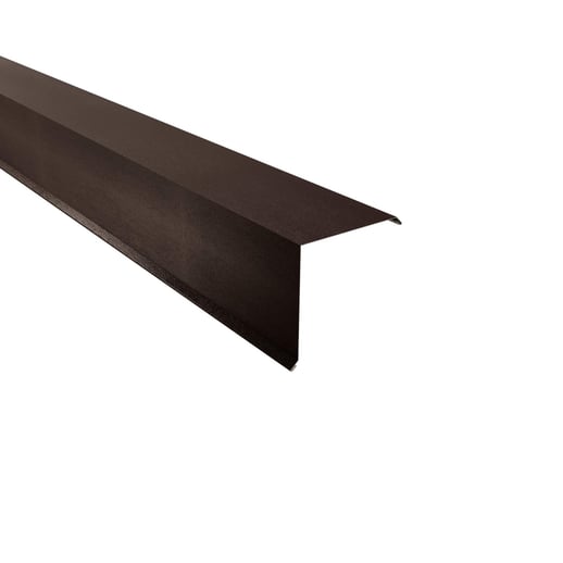 Ortgangwinkel | 15 x 15 cm | Stahl 0,50 mm | 35 µm Mattpolyester | 32 - Dunkelbraun #1