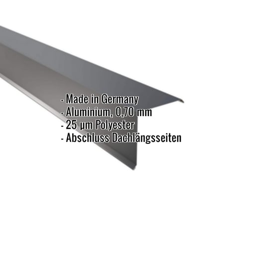 Ortgangwinkel | 15 x 15 cm | Aluminium 0,70 mm | 25 µm Polyester | 7016 - Anthrazitgrau #2