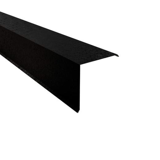 Ortgangwinkel | 20 x 20 cm | Stahl 0,50 mm | 80 µm Shimoco | 9005 - Tiefschwarz #1