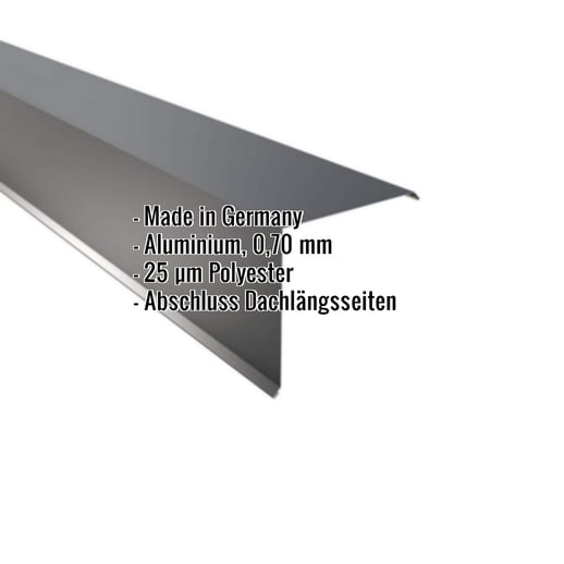Ortgangwinkel | 20 x 20 cm | Aluminium 0,70 mm | 25 µm Polyester | 7016 - Anthrazitgrau #2