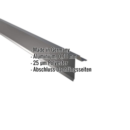 Ortgangwinkel | Stehfalzprofil 33/500 | Aluminium 0,70 mm | 25 µm Polyester | 7016 - Anthrazitgrau #2