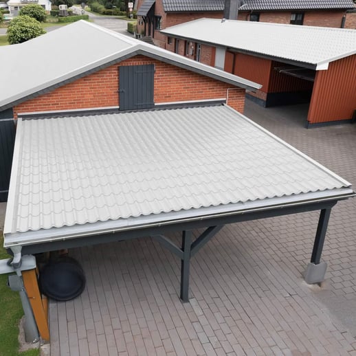 Pfannenblech 2/1060 | Anti-Tropf 1000 g/m² | Stahl 0,50 mm | 25 µm Polyester | 9010 - Reinweiß #5