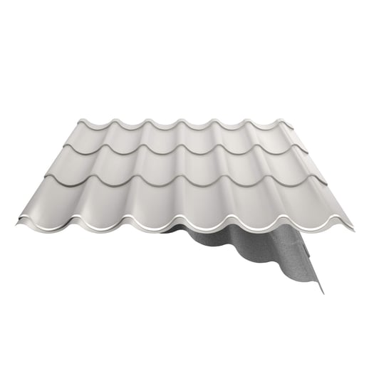 Pfannenblech 2/1060 | Anti-Tropf 1000 g/m² | Stahl 0,50 mm | 25 µm Polyester | 9010 - Reinweiß #11