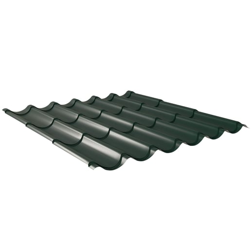 Pfannenblech 2/1060 | Anti-Tropf 1000 g/m² | Stahl 0,50 mm | 60 µm Puramid | 6005 - Moosgrün #1