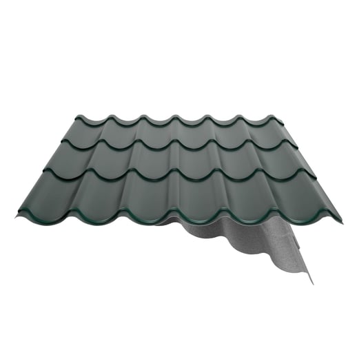 Pfannenblech 2/1060 | Anti-Tropf 1000 g/m² | Stahl 0,50 mm | 60 µm Puramid | 6005 - Moosgrün #11
