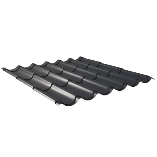 Pfannenblech 2/1060 | Anti-Tropf 1000 g/m² | Stahl 0,50 mm | 60 µm Puramid | 7016 - Anthrazitgrau #1