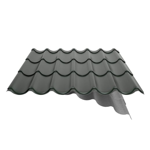 Pfannenblech 2/1060 | Anti-Tropf 700 g/m² | Sonderposten | Stahl 0,40 mm | 25 µm Polyester | 6020 - Chromoxidgrün #11