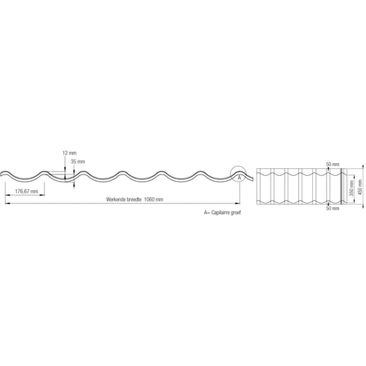 Pfannenblech 2/1060 | Anti-Tropf 700 g/m² | Sonderposten | Stahl 0,40 mm | 25 µm Polyester | 7016 - Anthrazitgrau #8