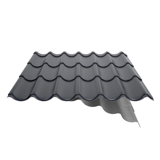 Pfannenblech 2/1060 | Anti-Tropf 700 g/m² | Stahl 0,50 mm | 25 µm Polyester | 7016 - Anthrazitgrau #11