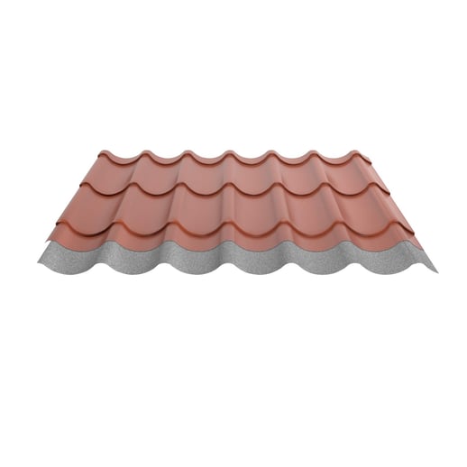 Pfannenblech 2/1060 | Anti-Tropf 700 g/m² | Stahl 0,50 mm | 25 µm Polyester | 8004 - Kupferbraun #10