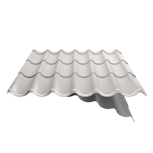 Pfannenblech 2/1060 | Anti-Tropf 700 g/m² | Stahl 0,50 mm | 25 µm Polyester | 9010 - Reinweiß #7