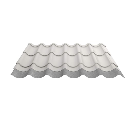 Pfannenblech 2/1060 | Anti-Tropf 700 g/m² | Stahl 0,50 mm | 25 µm Polyester | 9010 - Reinweiß #10
