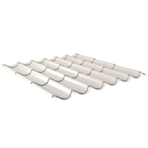 Pfannenblech 2/1060 | Stahl 0,50 mm | 25 µm Polyester | 9010 - Reinweiß #1