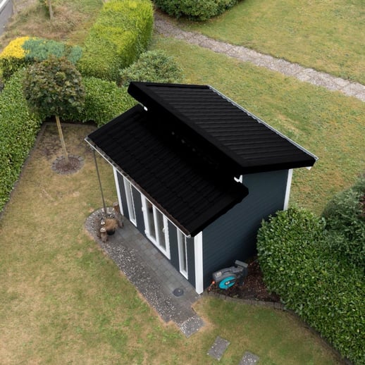 Pfannenblech 2/1060 | Stahl 0,50 mm | 80 µm Shimoco | 9005 - Tiefschwarz #6