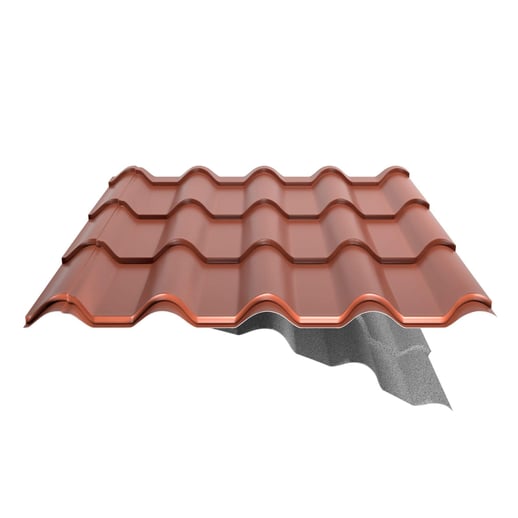Pfannenblech EUROPA | Anti-Tropf 1000 g/m² | Stahl 0,63 mm | 25 µm Polyester | 8004 - Kupferbraun #7