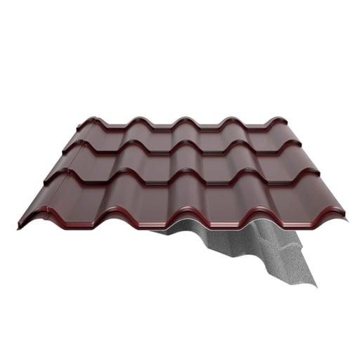 Pfannenblech EUROPA | Anti-Tropf 700 g/m² | Stahl 0,50 mm | 25 µm Polyester | 3005 - Weinrot #7