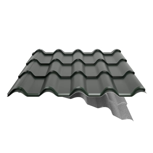 Pfannenblech EUROPA | Anti-Tropf 700 g/m² | Stahl 0,50 mm | 25 µm Polyester | 6020 - Chromoxidgrün #7