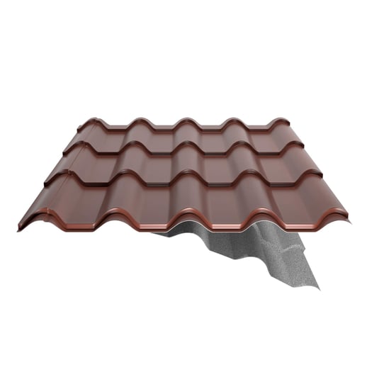 Pfannenblech EUROPA | Anti-Tropf 700 g/m² | Stahl 0,50 mm | 25 µm Polyester | 8012 - Rotbraun #7
