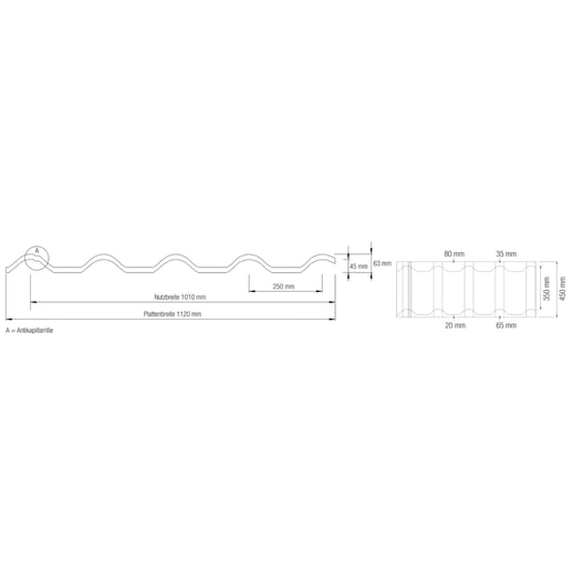 Pfannenblech EUROPA | Anti-Tropf 700 g/m² | Stahl 0,50 mm | 35 µm Mattpolyester | 32 - Dunkelbraun #6