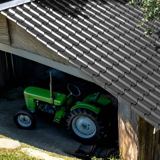 Pfannenblech EUROPA | Anti-Tropf 700 g/m² | Stahl 0,50 mm | 80 µm Shimoco | 7016 - Anthrazitgrau #4