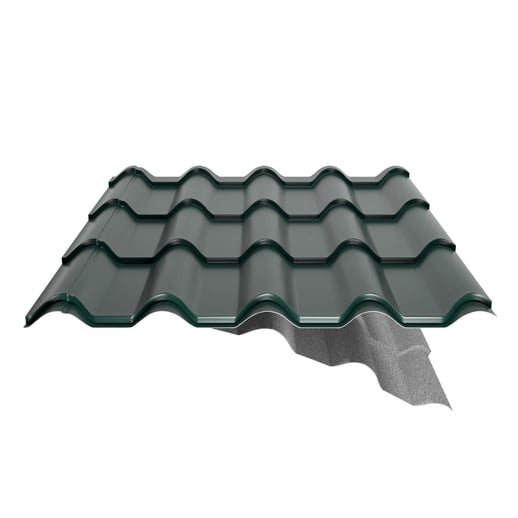 Pfannenblech EUROPA | Anti-Tropf 700 g/m² | Aluminium 0,70 mm | 25 µm Polyester | 6005 - Moosgrün #7