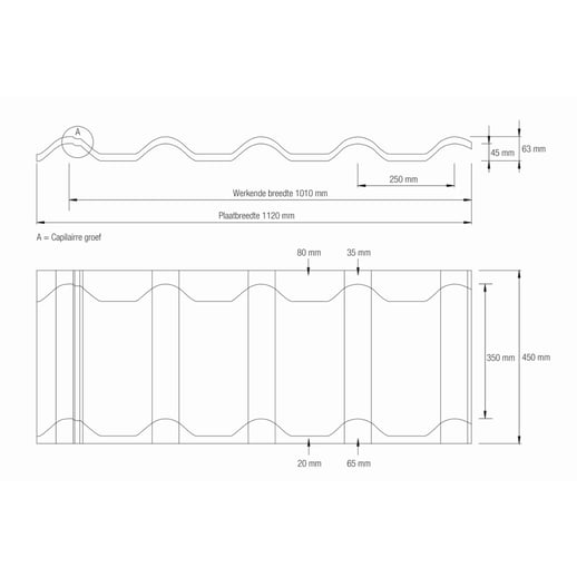 Pfannenblech EUROPA | Stahl 0,50 mm | 25 µm Polyester | 9002 - Grauweiß #4