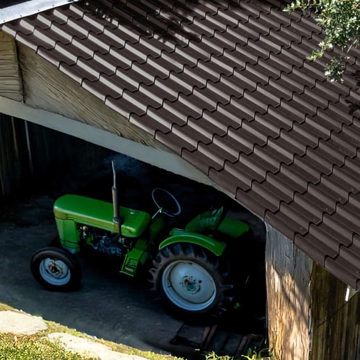 Pfannenblech EUROPA | Stahl 0,50 mm | 60 µm Puramid | 8017 - Schokoladenbraun #4