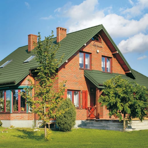 Pfannenblech Szafir 350/15 | Anti-Tropf 700 g/m² | Stahl 0,50 mm | 25 µm Polyester | 6011 - Resedagrün #5