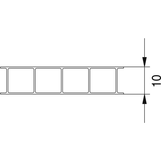 Polycarbonat Doppelstegplatte | 10 mm | Breite 2,10 m | Klar | Beidseitiger UV-Schutz | 2,00 m #5