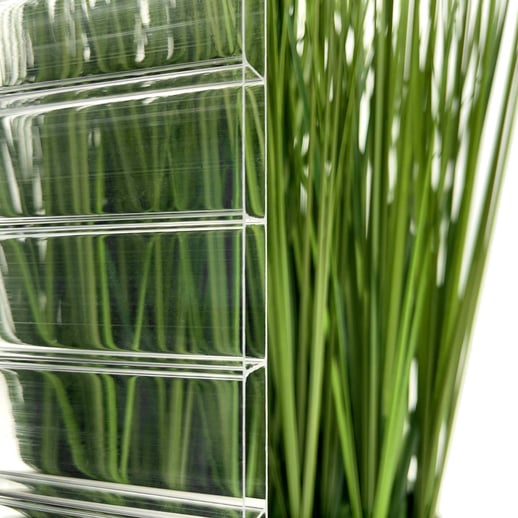 Polycarbonat Doppelstegplatte | 16 mm | Profil A1 | Sparpaket | Plattenbreite 98 cm | Klar | Breitkammer | Breite 9,13 m | Länge 3,00 m #3