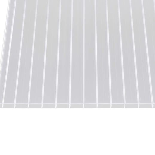 Polycarbonat Doppelstegplatte | 16 mm | Breite 98 cm | Klar | Beidseitiger UV-Schutz | Breitkammer | 2,00 m #4