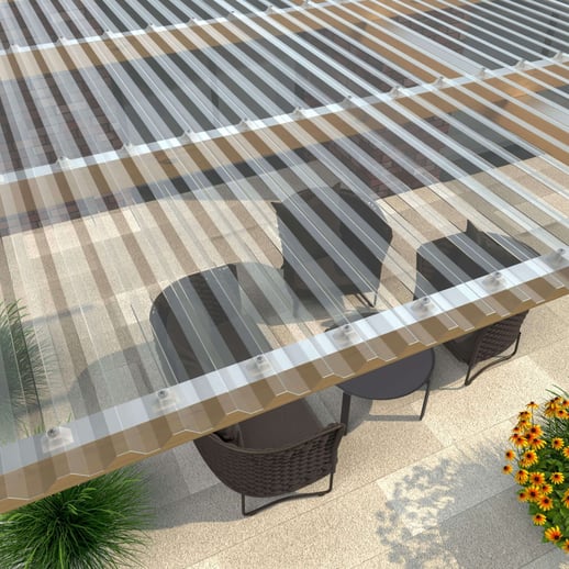 Polycarbonat Spundwandplatte | 76/18 | 0,90 mm | Klar | 2,00 m #4