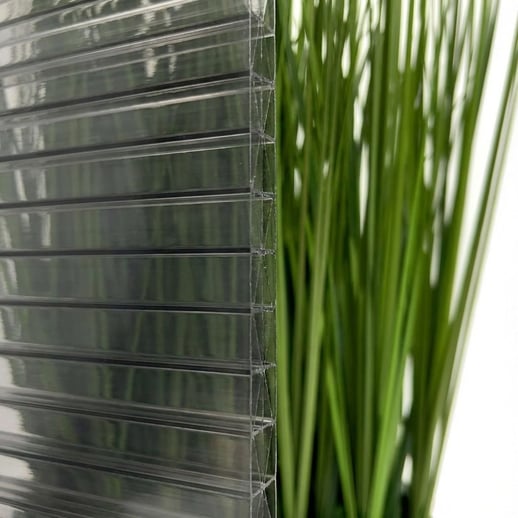 Polycarbonat Stegplatte | 16 mm | Profil A1 | Sparpaket | Plattenbreite 98 cm | Graphit | X-Struktur | Breite 3,08 m | Länge 2,00 #3