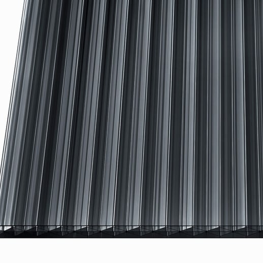 Polycarbonat Stegplatte | 16 mm | Profil A4 | Sparpaket | Plattenbreite 98 cm | Graphit | X-Struktur | Breite 3,08 m | Länge 5,00 #5