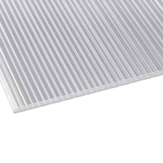 Polycarbonat Stegplatte | 16 mm | Profil A4 | Sparpaket | Plattenbreite 98 cm | Klar | X-Struktur | Breite 3,08 m | Länge 4,00 m #4