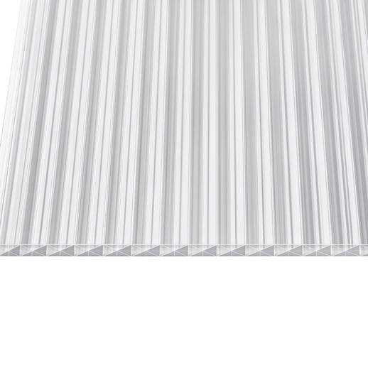Polycarbonat Stegplatte | 16 mm | Profil A4 | Sparpaket | Plattenbreite 98 cm | Klar | X-Struktur | Breite 3,08 m | Länge 4,00 m #5