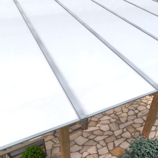 Polycarbonat Stegplatte | 16 mm | Profil Mendiger | Sparpaket | Plattenbreite 98 cm | Opal Weiß | X-Struktur | Breite 3,09 m | Länge 2,00 m #4