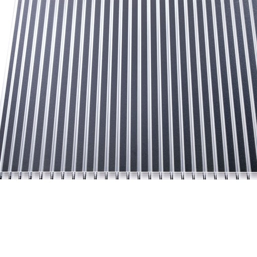 Polycarbonat Stegplatte | 16 mm | Breite 98 cm | Klar / Anthrazit gestreift | Beidseitiger UV-Schutz | 3,50 m #4